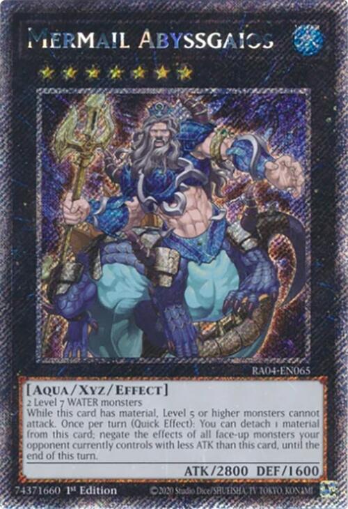 Mermail Abyssgaios (Platinum Secret Rare) – Quarter Century Stampede (YuGiOh)