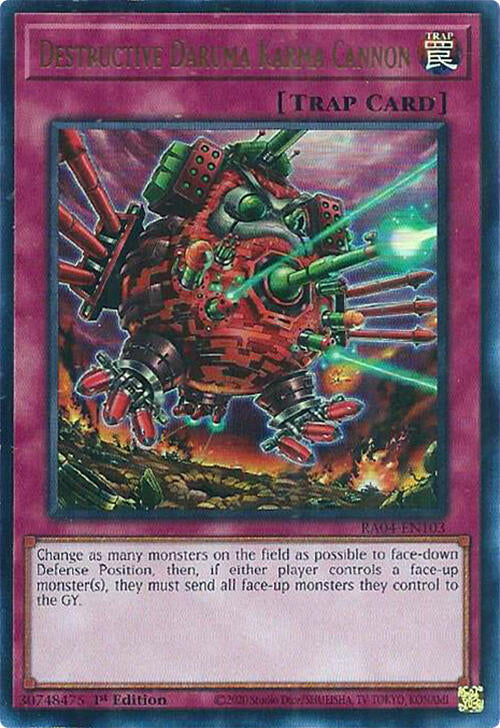 Destructive Daruma Karma Cannon (UR) – Quarter Century Stampede (YuGiOh)