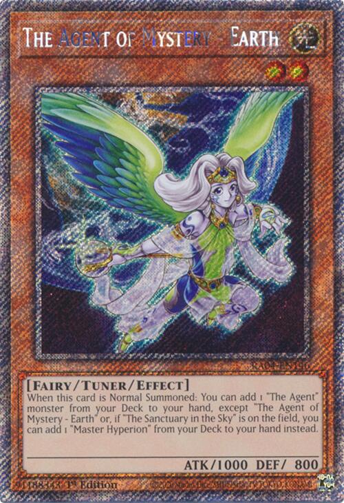 The Agent of Mystery - Earth (Platinum Secret Rare) – Quarter Century Stampede (YuGiOh)