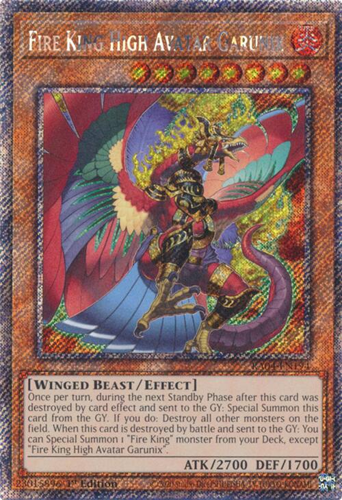 Fire King High Avatar Garunix (Platinum Secret Rare) – Quarter Century Stampede (YuGiOh)