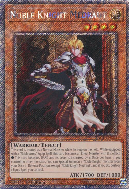 Noble Knight Medraut (Platinum Secret Rare) – Quarter Century Stampede (YuGiOh)
