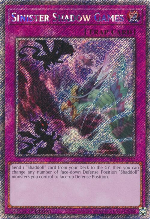 Sinister Shadow Games (Platinum Secret Rare) – Quarter Century Stampede (YuGiOh)