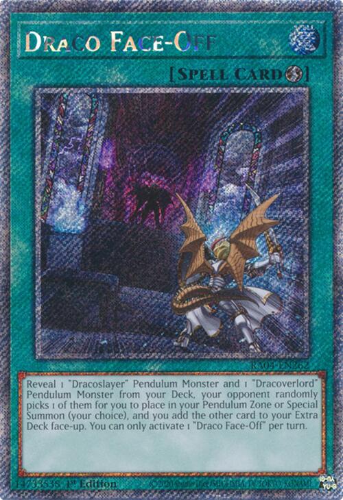 Draco Face-Off (Platinum Secret Rare) – Quarter Century Stampede (YuGiOh)