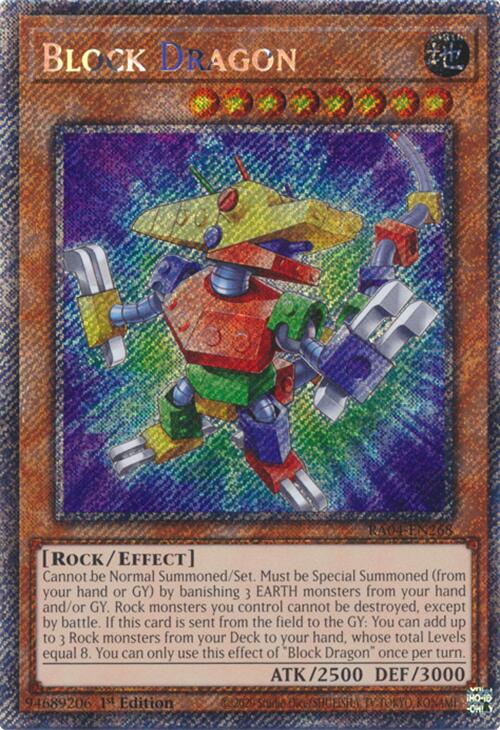 Block Dragon (Platinum Secret Rare) – Quarter Century Stampede (YuGiOh)