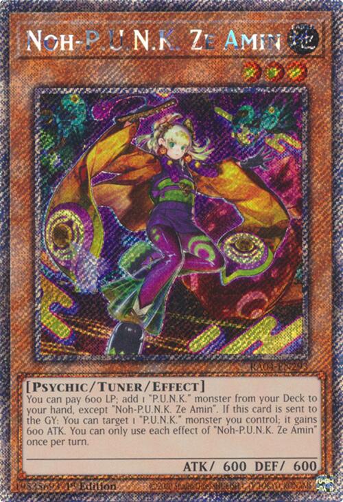 Noh-P.U.N.K. Ze Amin (Platinum Secret Rare) – Quarter Century Stampede (YuGiOh)