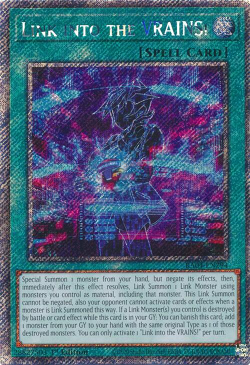 Link into the VRAINS! (Platinum Secret Rare) – Quarter Century Stampede (YuGiOh)