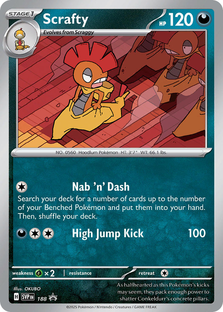 Scrafty - 188 (Cosmos Holo) – SV: Scarlet & Violet Promo Cards (Pokemon)