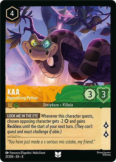 Kaa - Hypnotizing Python – Reign of Jafar (Disney Lorcana)