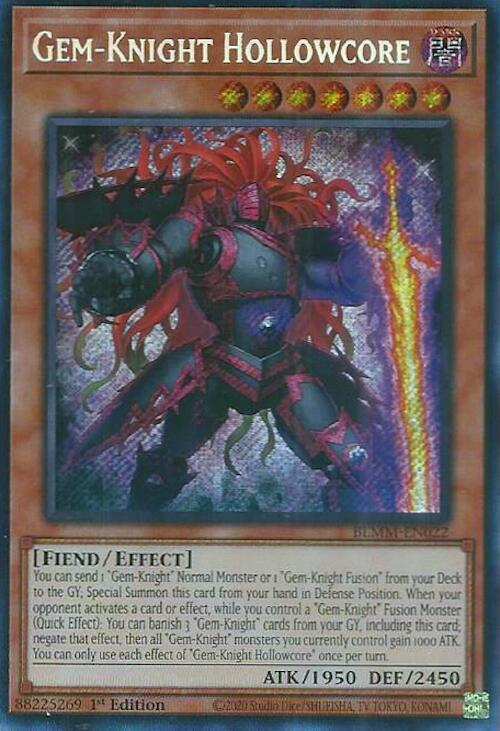 Gem-Knight Hollowcore – Battles of Legend: Monster Mayhem (YuGiOh)
