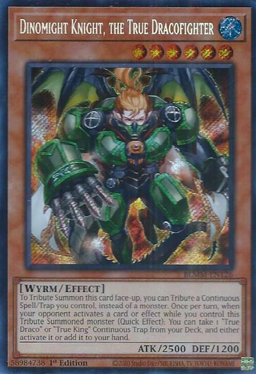 Dinomight Knight, the True Dracofighter – Battles of Legend: Monster Mayhem (YuGiOh)