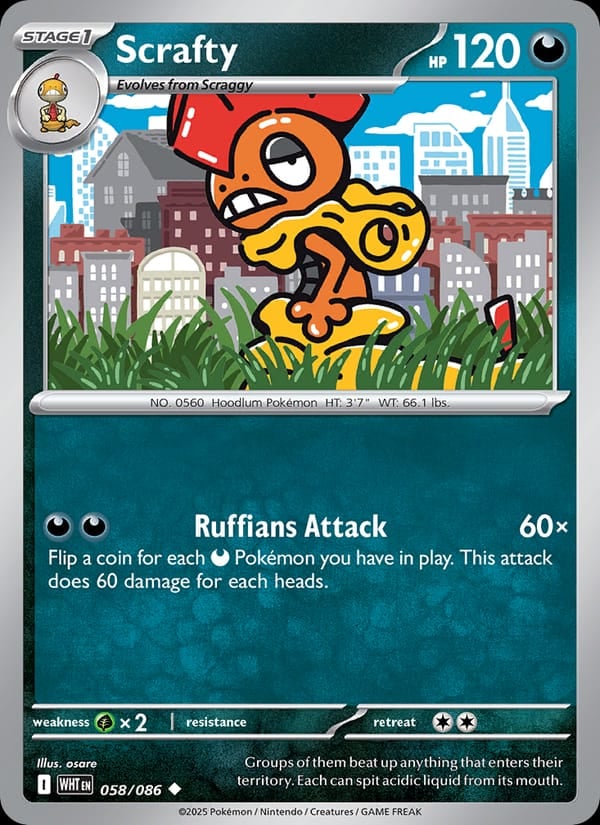 Scrafty (Poke Ball Pattern) – SV: White Flare (Pokemon)