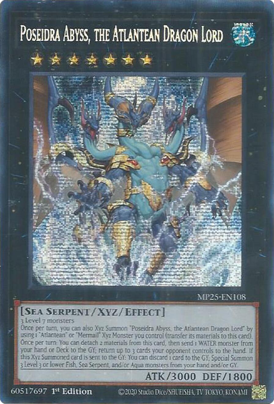 Poseidra Abyss, the Atlantean Dragon Lord – 2025 Mega-Pack (YuGiOh)