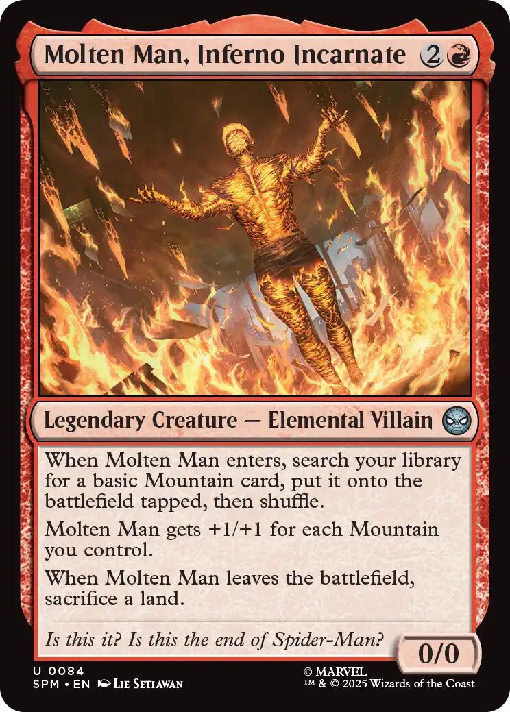 Molten Man, Inferno Incarnate – Marvel's Spider-Man (Magic: The Gathering)