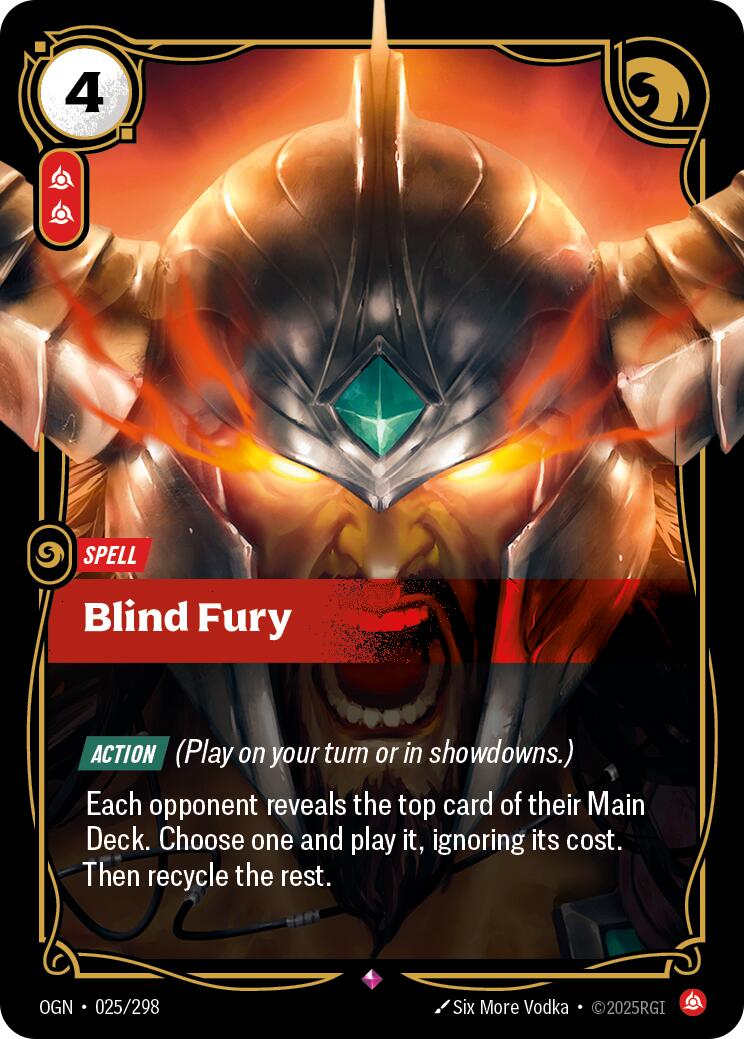 Blind Fury – Origins (Riftbound: League of Legends Trading Card Game)