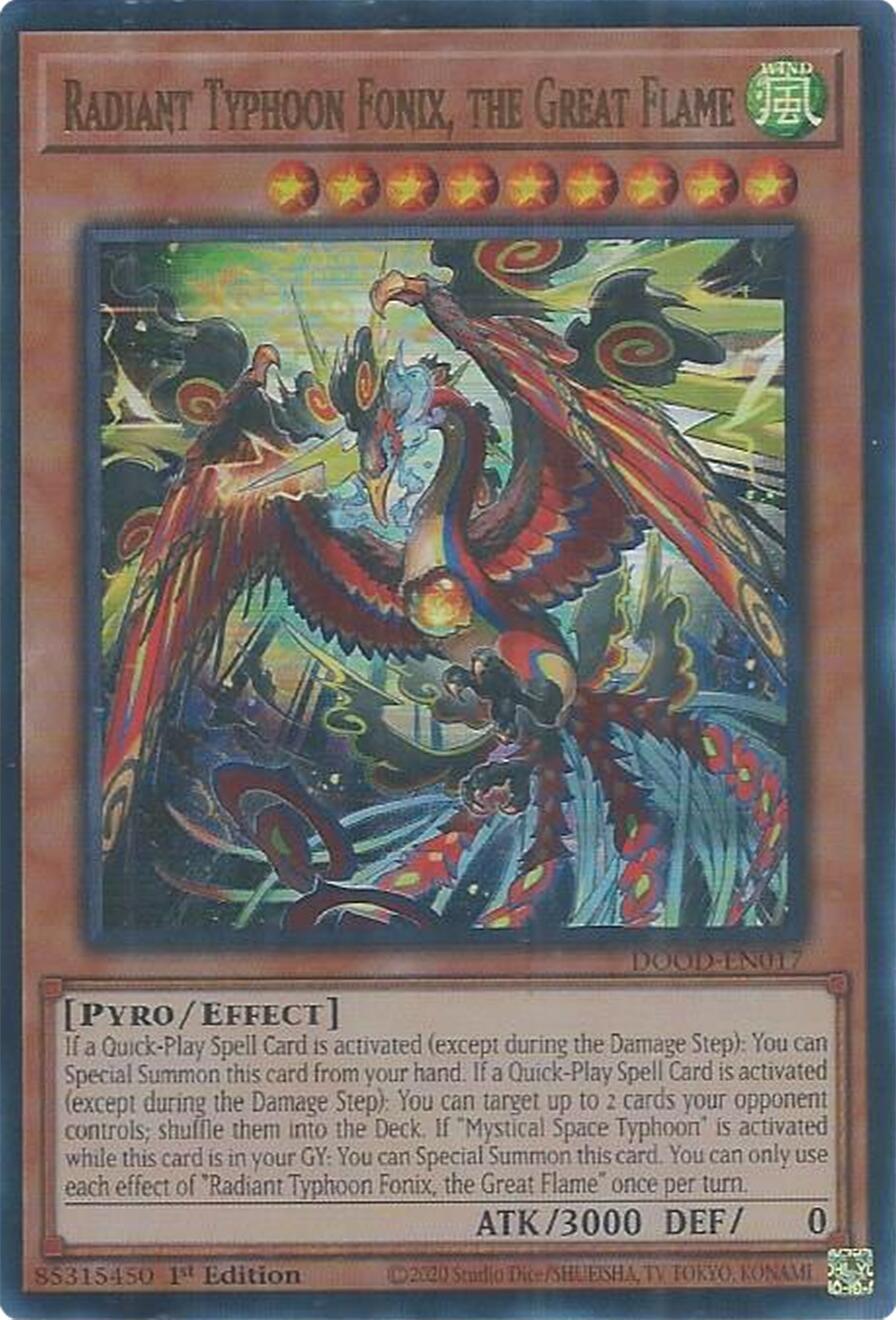 Radiant Typhoon Fonix, the Great Flame – Doom of Dimensions (YuGiOh)
