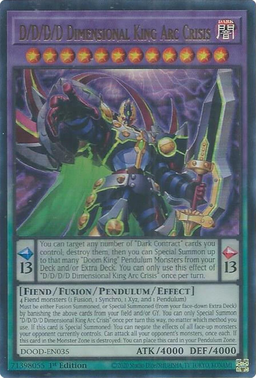 D/D/D/D Dimensional King Arc Crisis – Doom of Dimensions (YuGiOh)