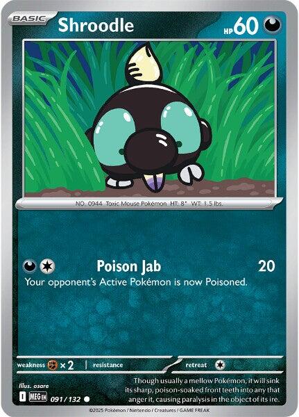 Shroodle - 091/132 – ME01: Mega Evolution (Pokemon)