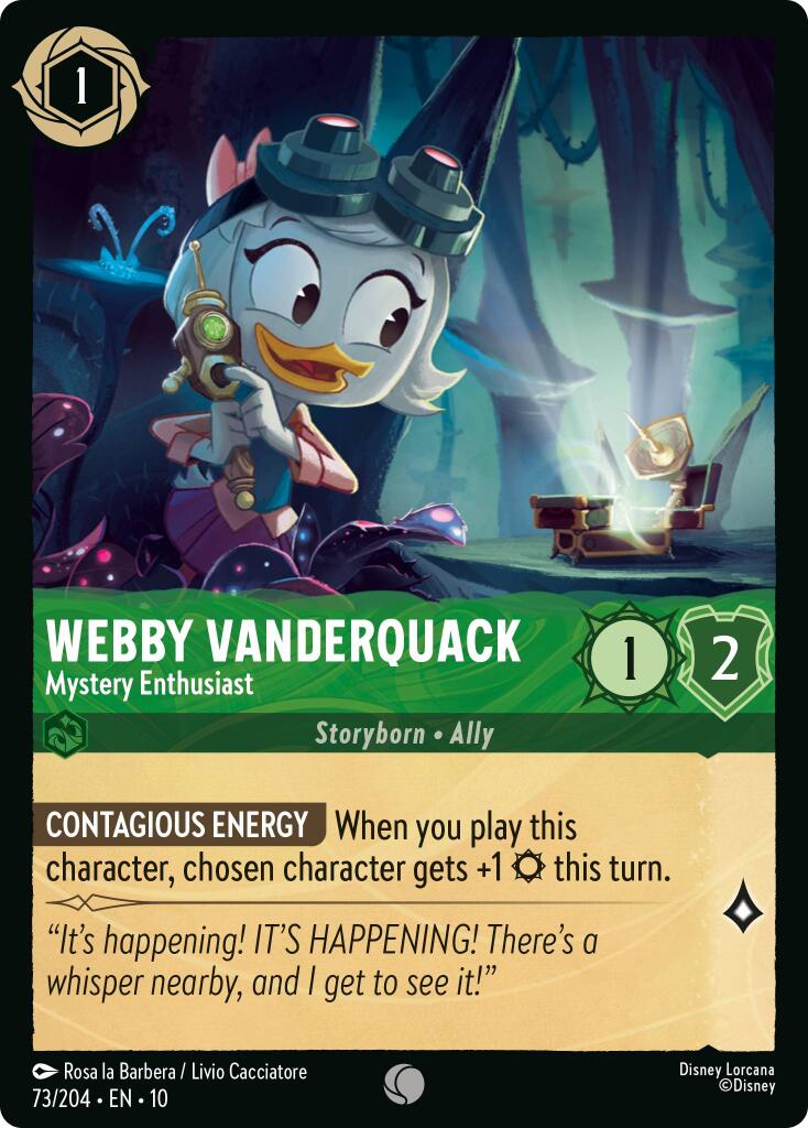 Webby Vanderquack - Mystery Enthusiast – Whispers in the Well (Disney Lorcana)
