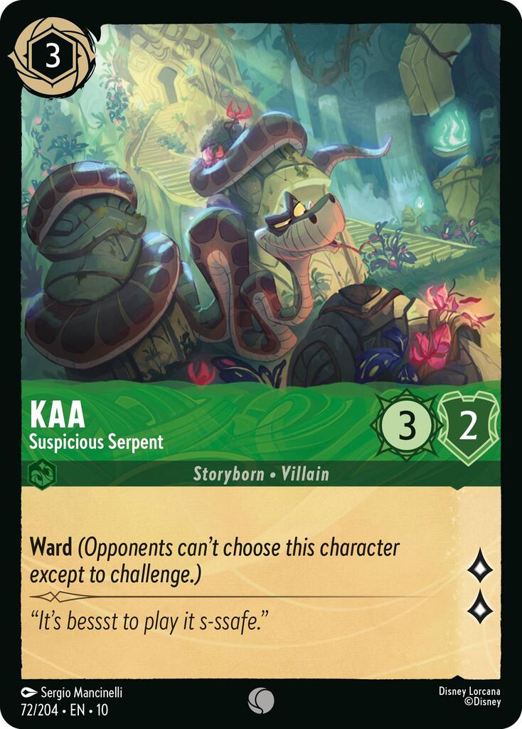 Kaa - Suspicious Serpent – Whispers in the Well (Disney Lorcana)