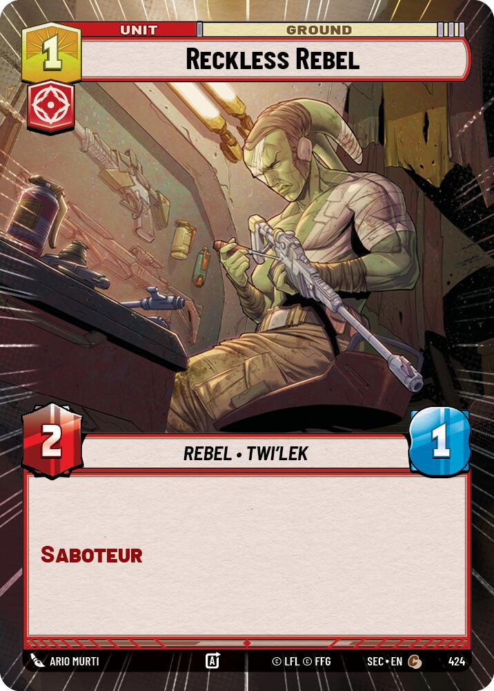 Reckless Rebel (Hyperspace) – Secrets of Power (Star Wars: Unlimited)