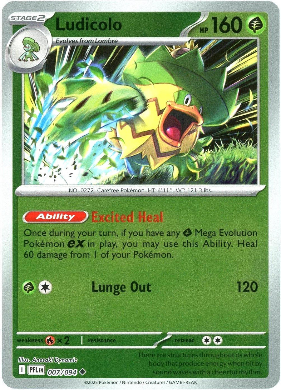 Ludicolo - 007/094 – ME02: Phantasmal Flames (Pokemon)