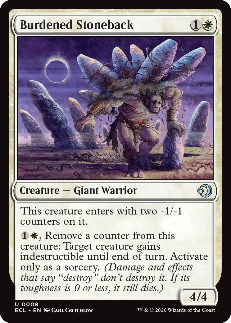 Burdened Stoneback – Lorwyn Eclipsed (Magic: The Gathering)