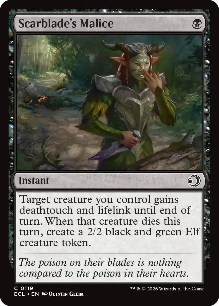Scarblade's Malice – Lorwyn Eclipsed (Magic: The Gathering)