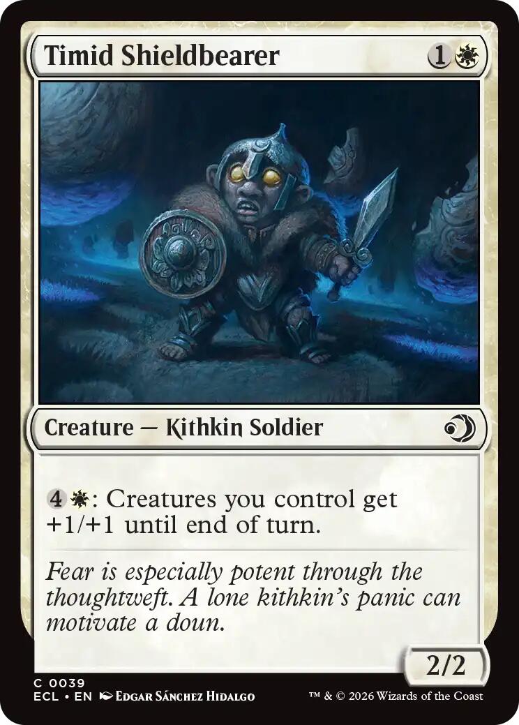 Timid Shieldbearer – Lorwyn Eclipsed (Magic: The Gathering)