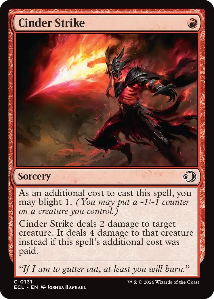 Cinder Strike – Lorwyn Eclipsed (Magic: The Gathering)