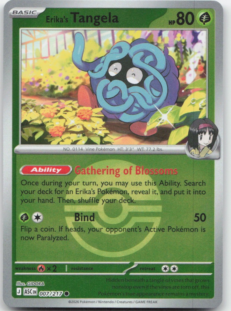 Erika's Tangela - 007/217 (Poke Ball) – ME: Ascended Heroes (Pokemon)