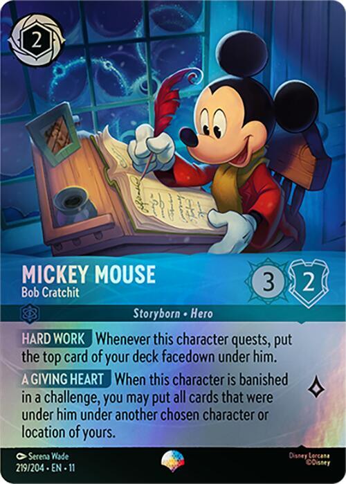 Mickey Mouse - Bob Cratchit - Winterspell #219/204 - Holofoil - Near Mint