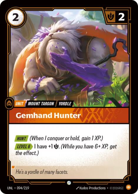 Gemhand Hunter – Unleashed (Riftbound: League of Legends Trading Card Game)