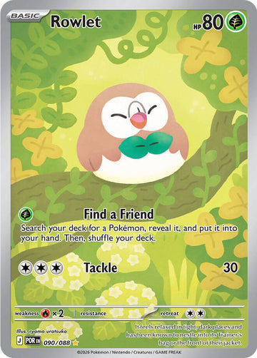 Rowlet - ME03: Perfect Order #090/088 - Holofoil - Near Mint