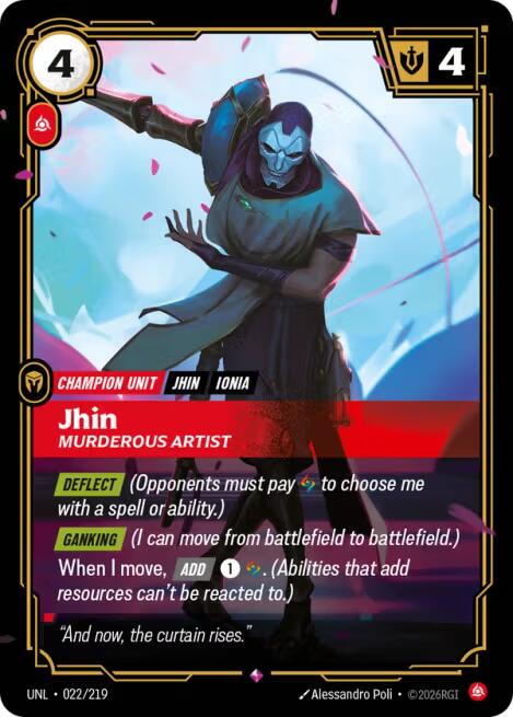 Jhin, Murderous Artist – Unleashed (Riftbound: League of Legends Trading Card Game)