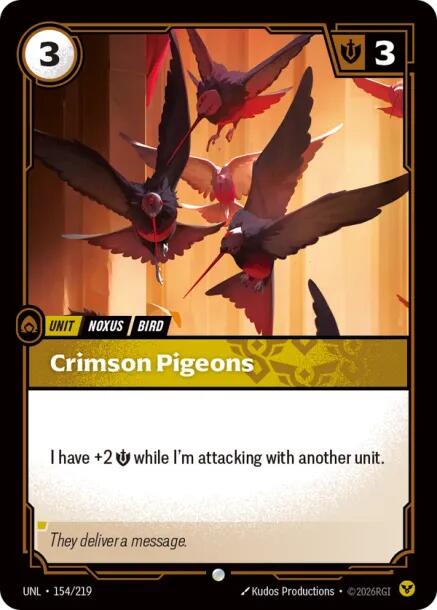 Crimson Pigeons – Unleashed (Riftbound: League of Legends Trading Card Game)