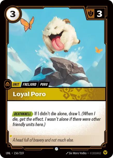 Loyal Poro – Unleashed (Riftbound: League of Legends Trading Card Game)