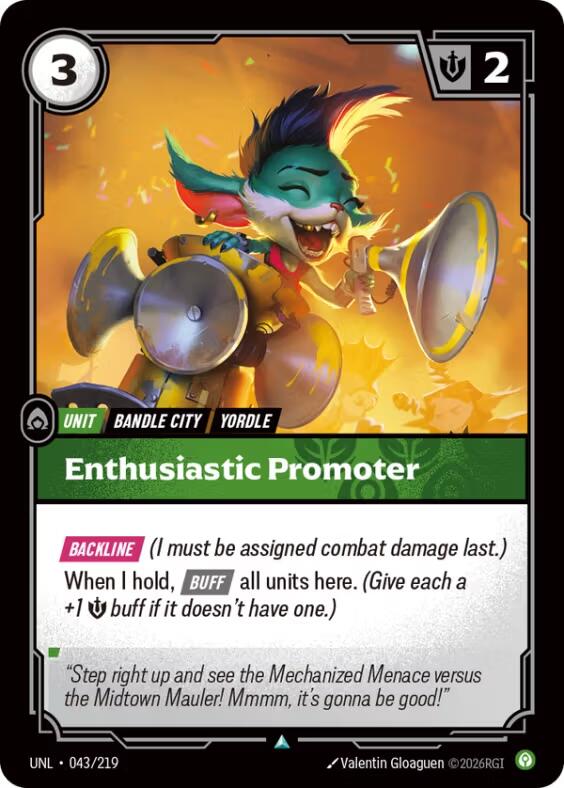 Enthusiastic Promoter – Unleashed (Riftbound: League of Legends Trading Card Game)