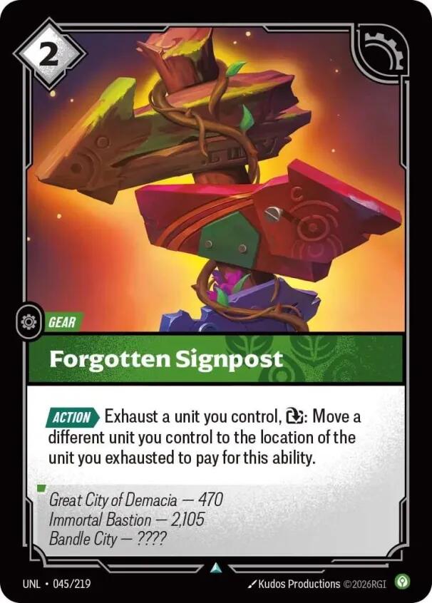 Forgotten Signpost – Unleashed (Riftbound: League of Legends Trading Card Game)