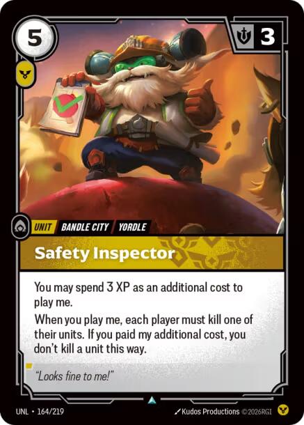 Safety Inspector – Unleashed (Riftbound: League of Legends Trading Card Game)