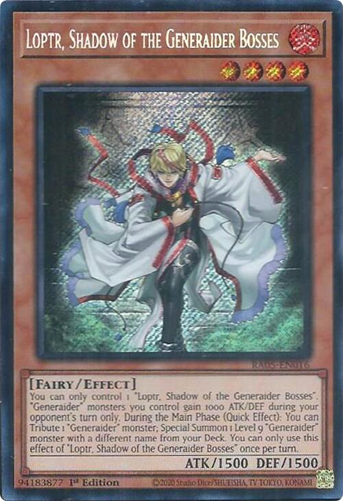 Loptr, Shadow of the Generaider Bosses (Secret Rare) – Rarity Collection 5 (YuGiOh)