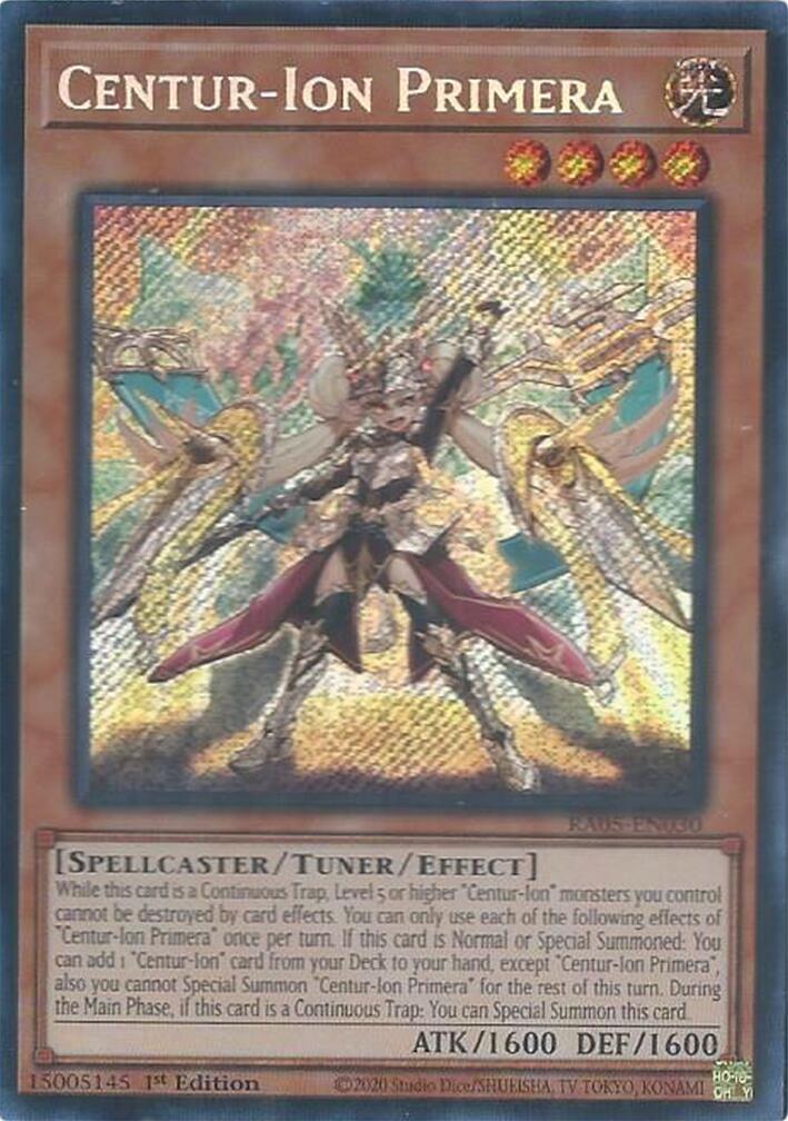 Centur-Ion Primera (Secret Rare) – Rarity Collection 5 (YuGiOh)