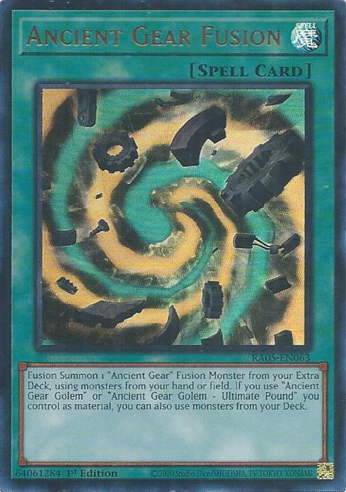 Ancient Gear Fusion (Ultra Rare) – Rarity Collection 5 (YuGiOh)