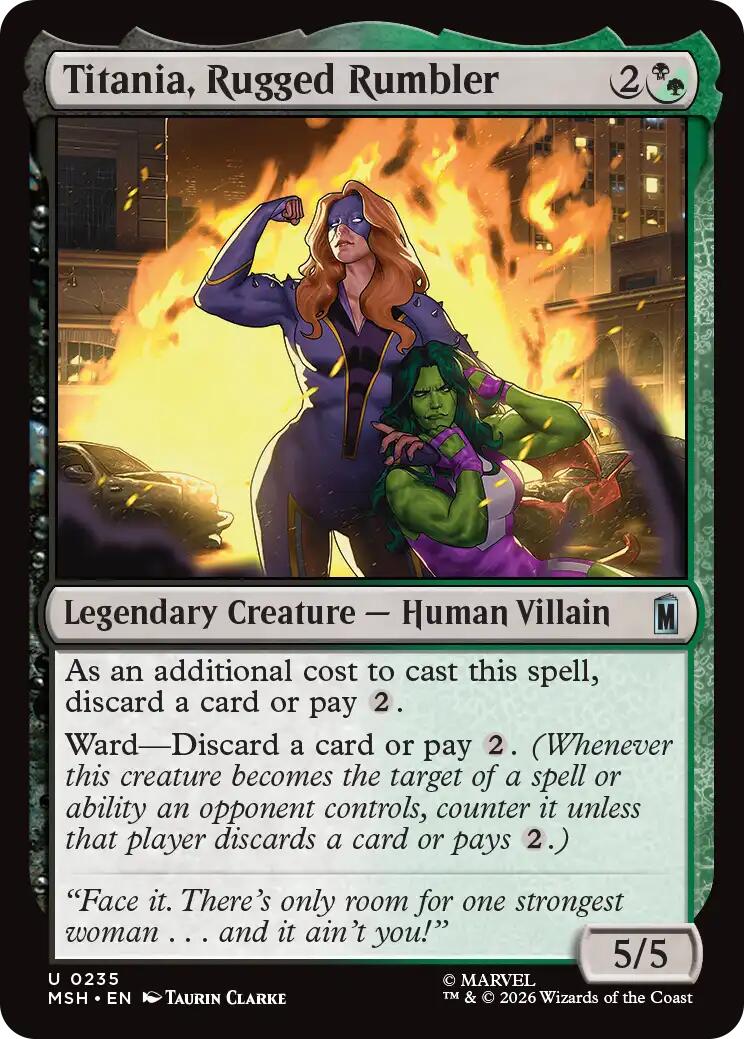 Titania, Rugged Rumbler – Marvel Super Heroes (Magic: The Gathering)