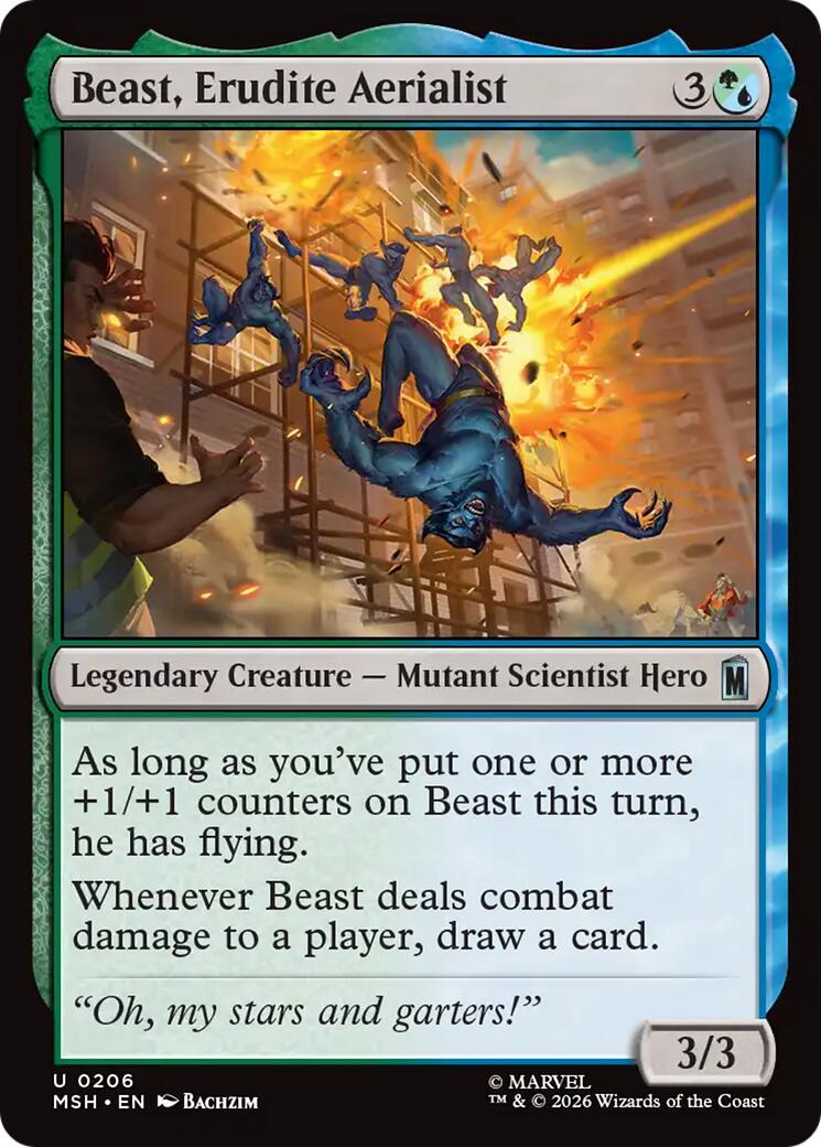 Beast, Erudite Aerialist – Marvel Super Heroes (Magic: The Gathering)