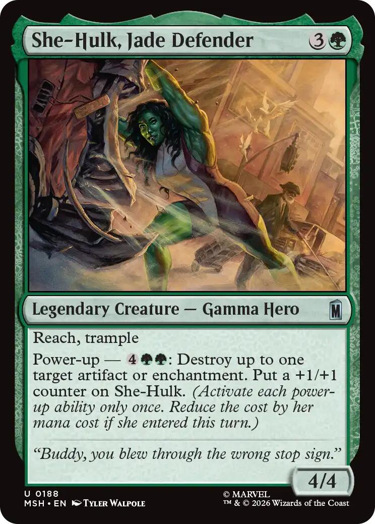 She-Hulk, Jade Defender – Marvel Super Heroes (Magic: The Gathering)