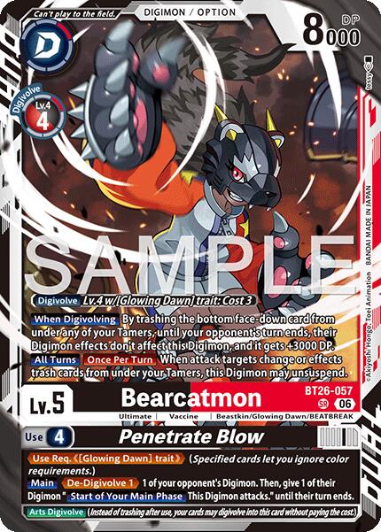 Bearcatmon // Penetrate Blow – Timeless Bonds (Digimon Card Game)