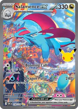 Salamence ex - ME: 30th Celebration #156/128 - Holofoil - Near Mint