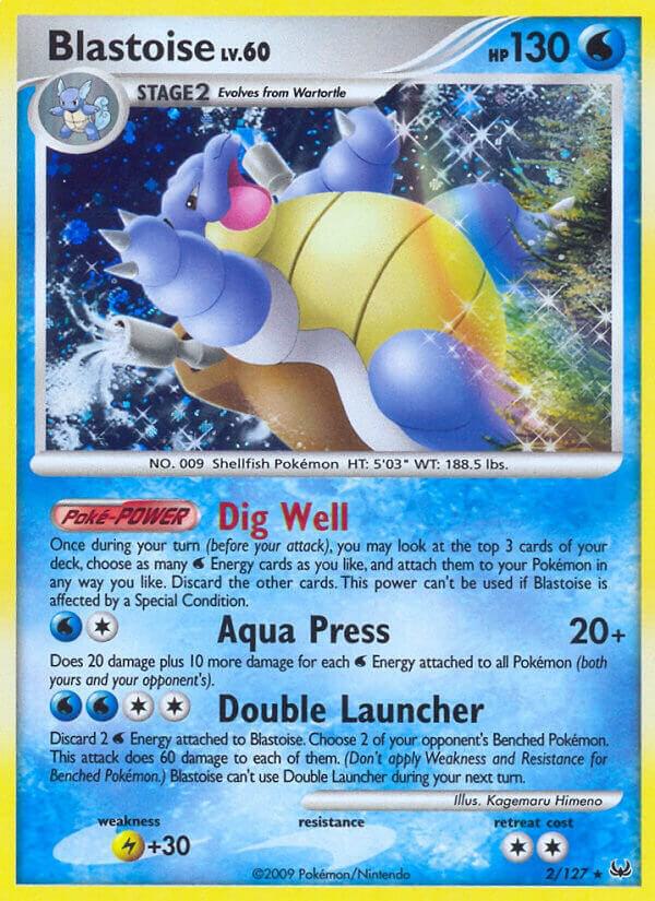 Blastoise - Platinum #2/127 - Reverse Holofoil - Lightly Played