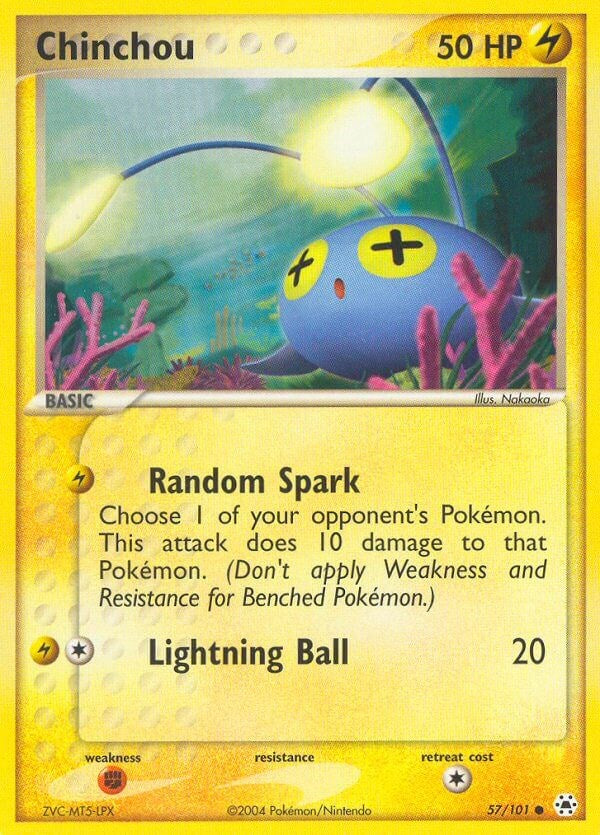 Chinchou - 57/101 – EX Hidden Legends (Pokemon)