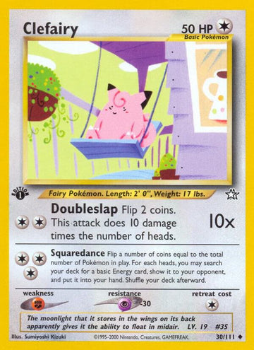 Clefairy - Neo Genesis #030/111 - 1st Edition Normal - Lightly Played